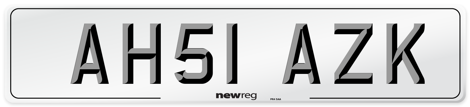 AH51 AZK Number Plate from New Reg